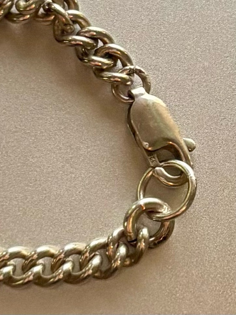 Sterling silver curb chain choker 14" - Picture 4 of 9